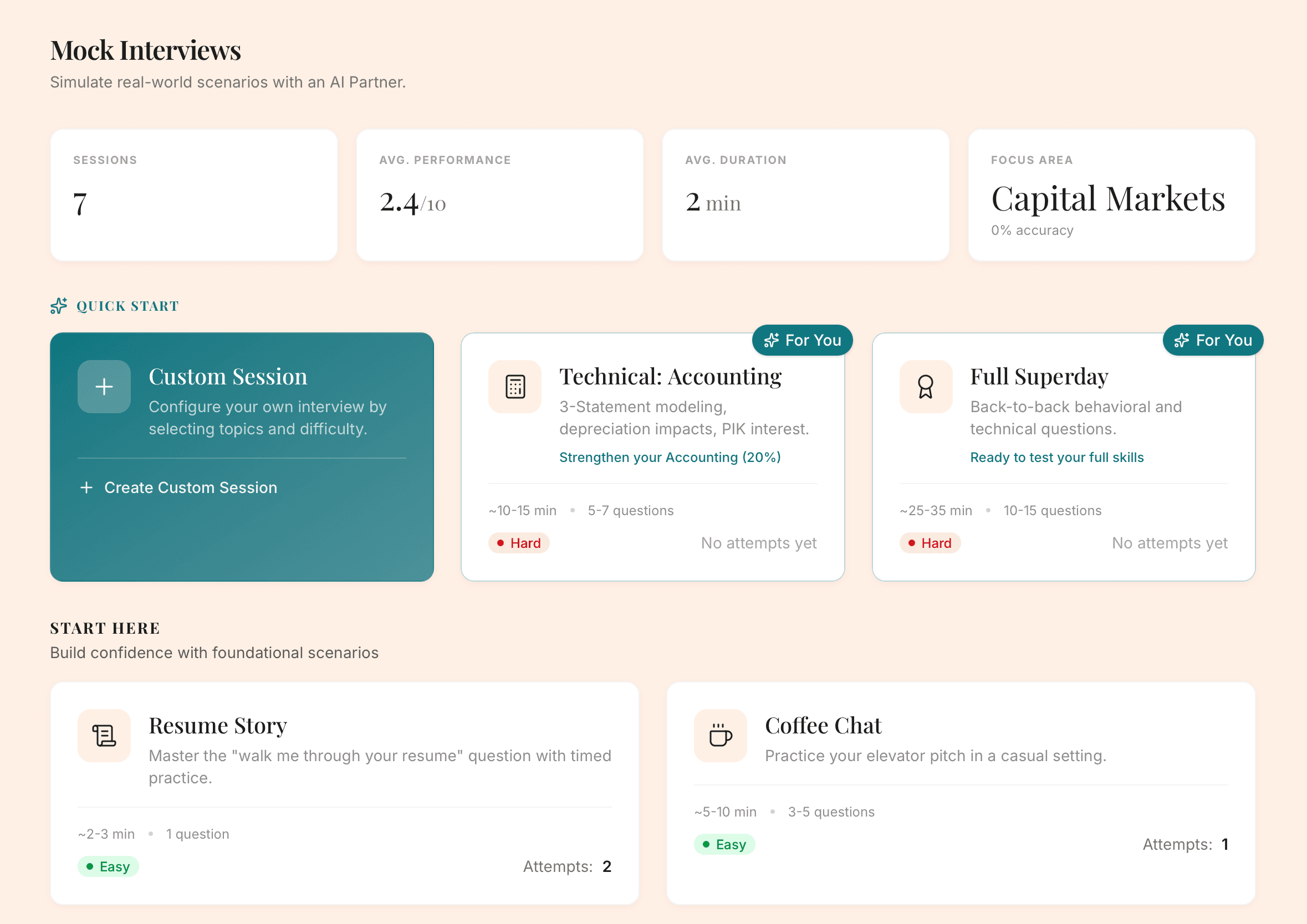 Superday AI dashboard
